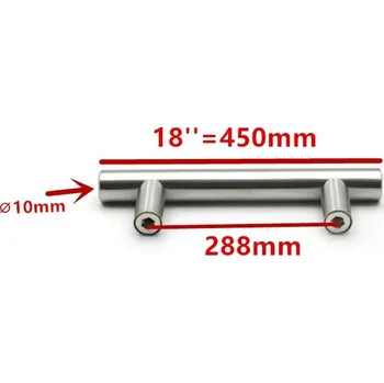 Nábytkové kování Nerezové černé kuchyňské madlo moderní | nábytková úchytka - 288 mm