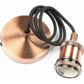 Závěsné svítidlo s měděnou objímkou pro žárovku E27