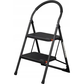 Schůdek Schůdky černé Bradas 2 stupně skládací