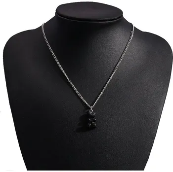 Náhrdelník Barevný řetízek s medvídkem pro dívky a ženy | náhrdelník, přívěsek - 8