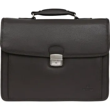 Pánská aktovka Hexagona 469537 pánská kožená aktovka tm.hnědá