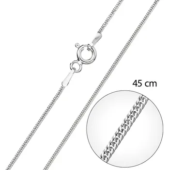 Řetízek Stříbrný řetízek plochý délka 45 cm 30015 45cm