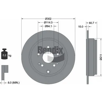 Brzdový kotouč Brzdový kotouč BENDIX Braking BDS1377