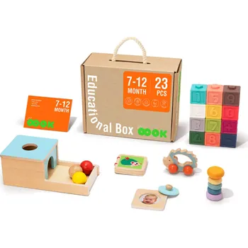 Hračka pro nejmenší Tooky Toy Edukační box Mini 7–12 měsíců 6 ks