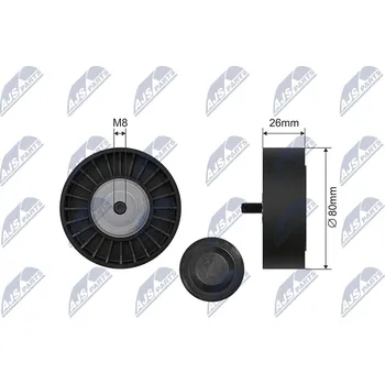 Napínací kladka, žebrovaný klínový řemen AJS Parts RNK-CT-063