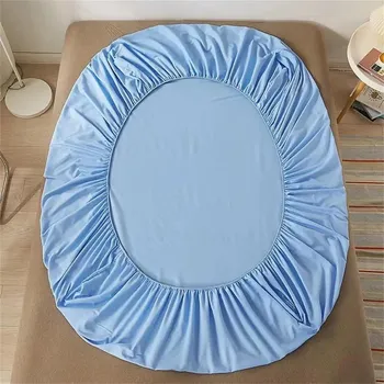 Prostěradlo Bavlněné napínací prostěradlo s gumou | ložní prádlo - Modrý , 120x200cmx30cm