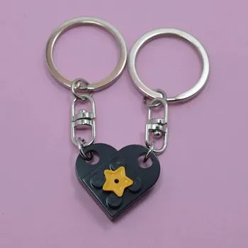 Přívěsek 2 ks Párové klíčenky srdce pro pár | přívěsek - 8