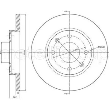 Brzdový kotouč Brzdový kotouč METELLI 23-0486C