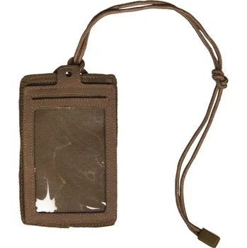 Outdoorové vybavení MILTEC Pouzdro na doklady se suchým zipem a šňůrkou na krk hnědé ID CARD CASE Mil-Tec® 15847119