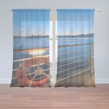 Záclona Sablio Záclony Pohled z lodě: 2 ks - 150x250 cm - Sablio