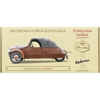 Čokoláda CHOCO POLA - Velorex 16/350 Hadrák - hořká čokoláda 100g