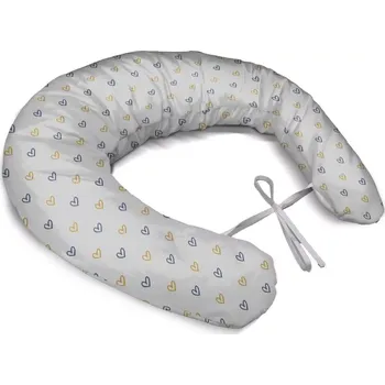 Kojící polštář Sablio Těhotenský polštář Malované srdce na bílé