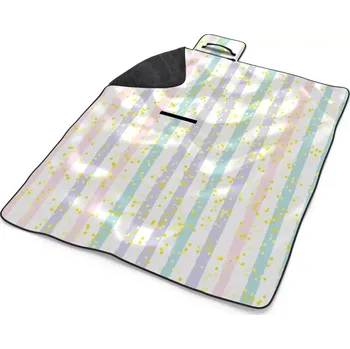 deka Sablio Plážová deka Pruhy a tečky štětcem: 200x140 cm