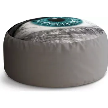 Taburet Sablio Kulatý taburet Circle Modré oko: 38x48 cm - Sablio