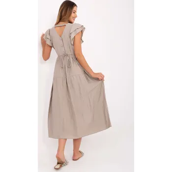 Dámské šaty Šaty MI SK A2489.21 béžové jedna velikost