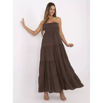 Dámské šaty Šaty MI SK A2596.97 hnědé jedna velikost