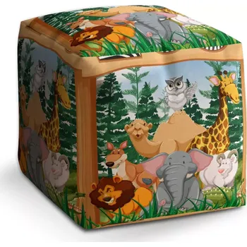 Taburet Sablio Taburet Kostka Zoo: 40x40x40 cm - Sablio