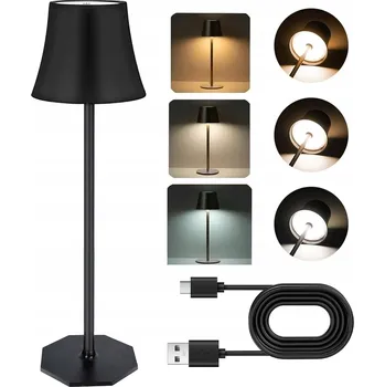 Lampička LAMPA STOŁOWA 5000MAH BEZDRÁTOVÁ STOLNÍ LAMPA SE 3 BARVAMI SVĚTLA PRO LOŽNICI