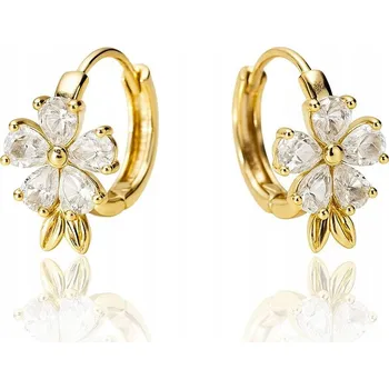 Náušnice ECARLA náušnice z nerezové oceli pozlacené 14karátovým zlatem KST3490