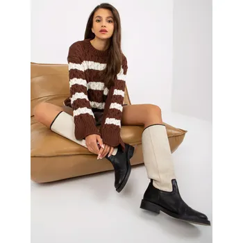 Dámský svetr Dámský svetr EM SW 1018 01.26P hnědý jedna velikost