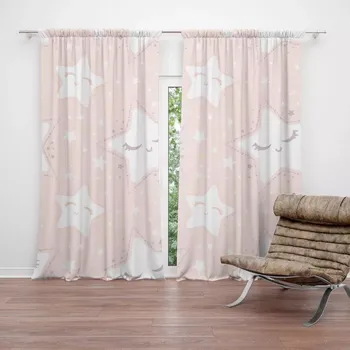 Závěs Sablio Závěsy Spící hvězdičky: 2 ks - 140x250 cm - Sablio