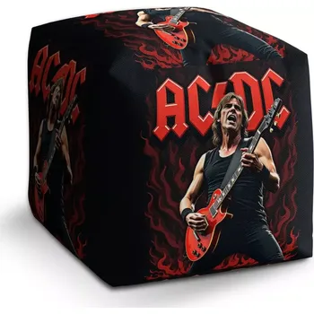 Taburet Sablio Taburet Cube ACDC Kytarista: 40x40x40 cm