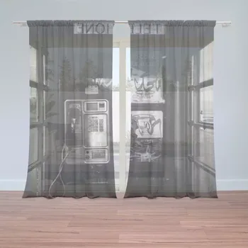 Záclona Sablio Záclony Telefonní budka: 2 ks - 150x250 cm - Sablio