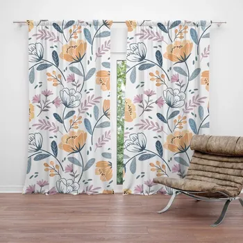 Závěs Sablio Závěsy Rozkvetlá zahrada: 2ks 140x250cm