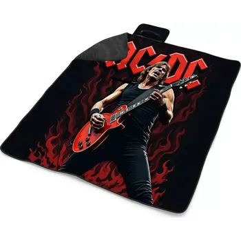 deka Sablio Plážová deka ACDC Kytarista: 200x140 cm