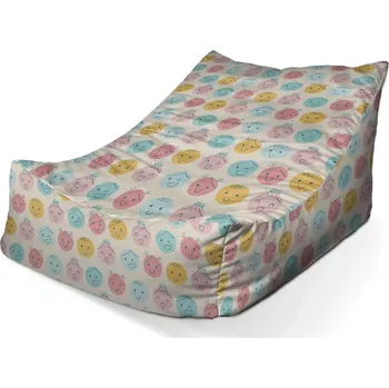 Sedací pytel Sedací vak Lounge Smajlíci - Sablio - 80 x 95 x 50 cm
