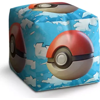 Taburet Sablio Taburet Cube Pokemon ball Obloha: 40x40x40 cm