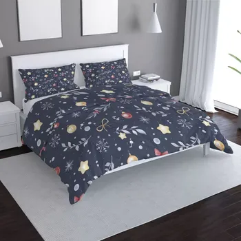 Povlečení Saténové povlečení Štědrovečerní noc - Sablio - 140x220 / 90x70