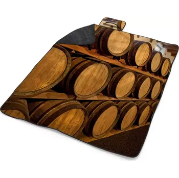 deka Sablio Plážová deka Dřevěné sudy: 200x140 cm