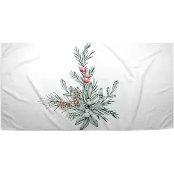 Ručník Sablio Ručník s potiskem Zimní kytice - 30x50 cm