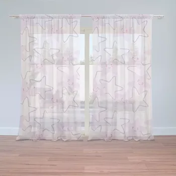 Záclona Sablio Záclony Veselé hvězdy: 2 ks - 150x250 cm - Sablio