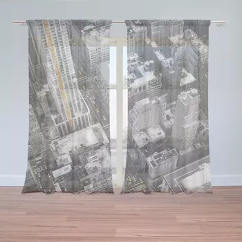 Záclona Sablio Záclony Pohled z mrakodrapu: 2 ks - 150x250 cm - Sablio