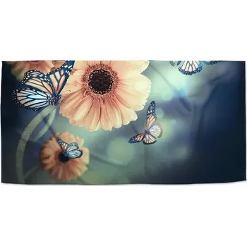 Ručník Ručník s potiskem Květinová abstrakce - Sablio - 30x50 cm