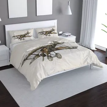 Povlečení Saténové povlečení Historický dvouplošník Vintage - Sablio - 140x220 / 90x70