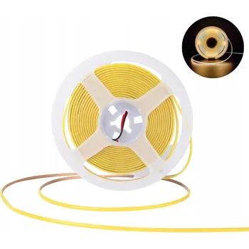 LED páska LED pásek COB Teplá Bílá 3000K 400LED PRO 12V 5mm Úzký - souvislá linie světla