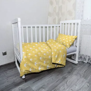 Povlečení Sablio Mikroplyšové povlečení do dětské postýlky Princeznovské korunky - 100x135 / 40x60