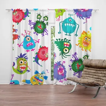 Závěs Sablio Závěsy Barevné příšerky: 2 ks - 140x250 cm - Sablio