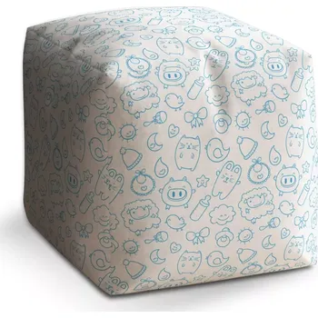 Taburet Sablio Taburet Kostka Kreslení: 40x40x40 cm - Sablio