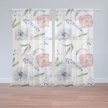 Záclona Sablio Záclony Letní květy: 2ks 150x250cm