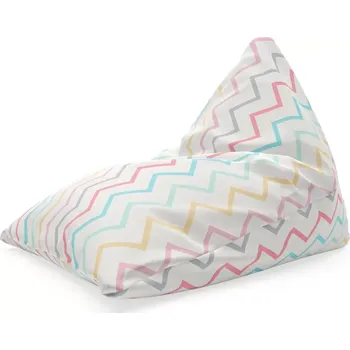 Sedací pytel Sablio Sedací vak Triangl Šestibarevné klikyháky: 120 x 100 x 100 cm - Sablio