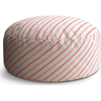 Taburet Sablio Kulatý taburet Circle Čtyřbarevné pruhy: 38x48 cm - Sablio