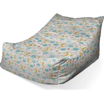 Sedací pytel Sedací vak Lounge Měsíc a modré mráčky - Sablio - 80 x 95 x 50 cm
