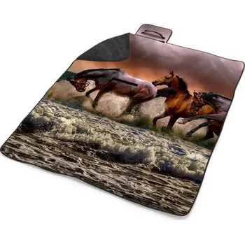 deka Sablio Plážová deka Koně ve vodě: 200x140 cm