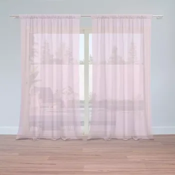 Záclona Sablio Záclony Bledě růžová: 2 ks - 150x250 cm - Sablio
