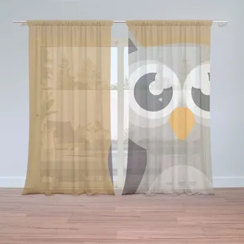 Záclona Sablio Záclony Kreslená sova: 2 ks - 150x250 cm - Sablio