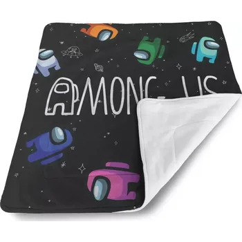 Dětská deka Sablio Dětská deka pro miminko AMONG US Levitující ve vesmíru - 80x100 cm